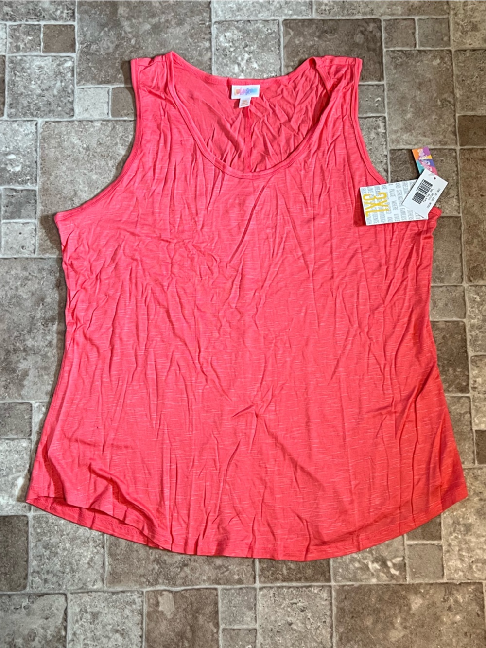 NWT 3X LuLaRoe Coral Pink Tank Top